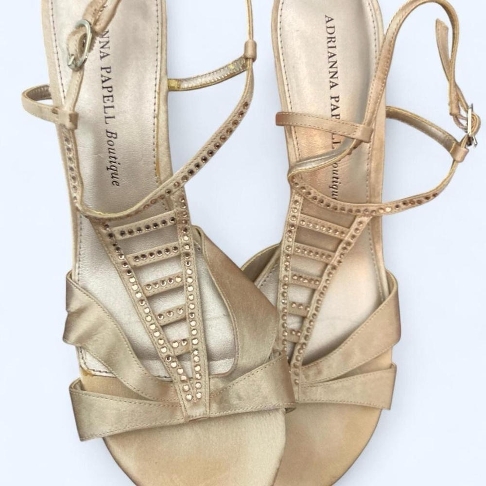 Adrianna Papell Metallic Gold Sandals